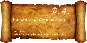 Porubszky Azucséna névjegykártya