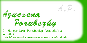 azucsena porubszky business card